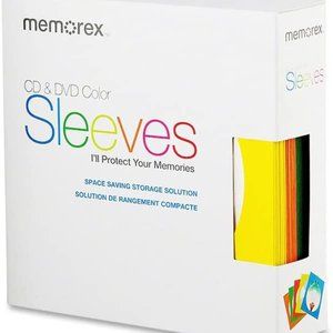 Memorex CD/DVD Sleeves, 49 Pack Colors